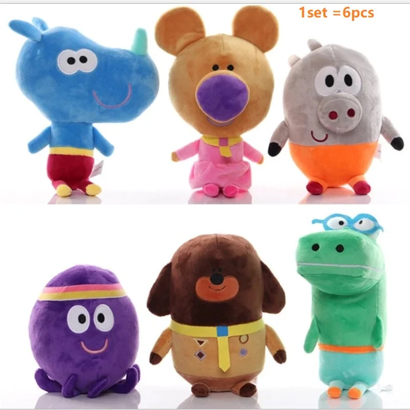 

1set =6pcs 20cm Cartoon Hey Duggeeing plush toys Funny Happy Norrie Betty Roly Stuffed Animals stuffed Toy Doll Kids Gift