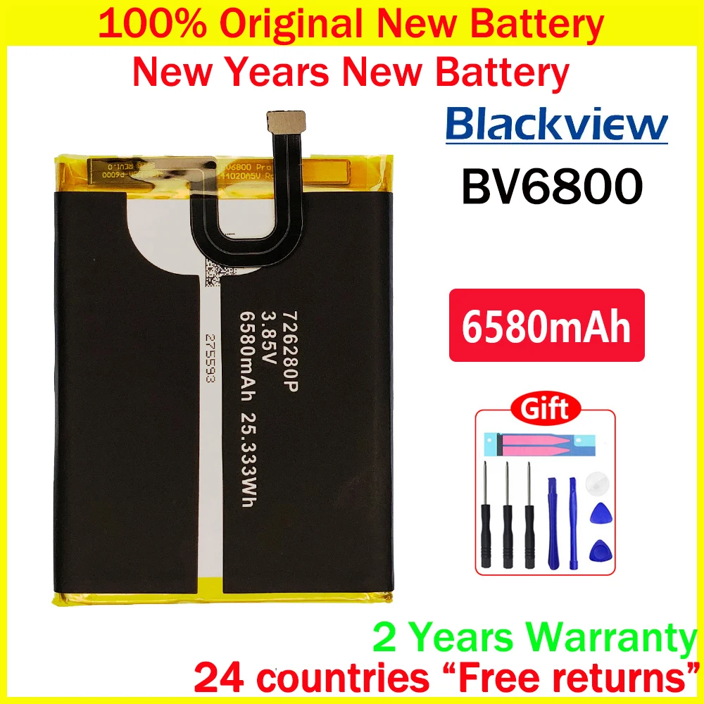 100% Оригинальный 6580mAh Blackview BV6800 726280p Аккумулятор для BV6800/BV6800 Pro запасная деталь