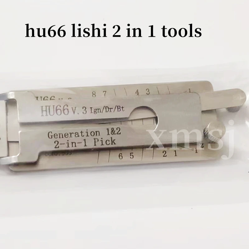 

Lishi HU66 Decoder 2 in 1 Lishi 2 in 1 Lishi HU66 tool For VW,Audi, Ford, Seat, Porsche, Skoda Locksmith Tools 2-in-1 Lishi
