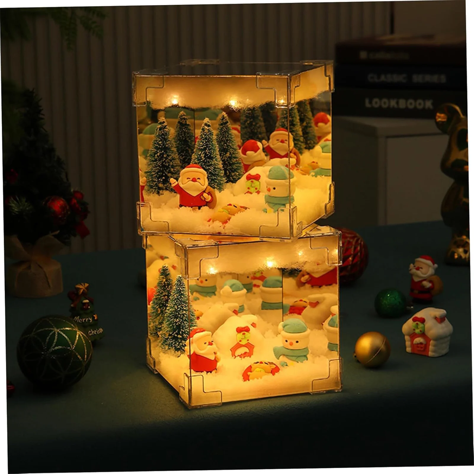 СДЕЛАЙ сам набор ламп Santa Cube декор рождественского ночника