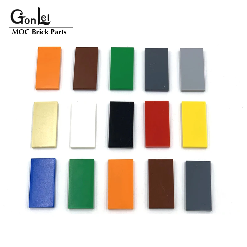 100 шт./лот плоская плитка 2x4 с пазами строительные блоки MOC сделай сам Обучающие