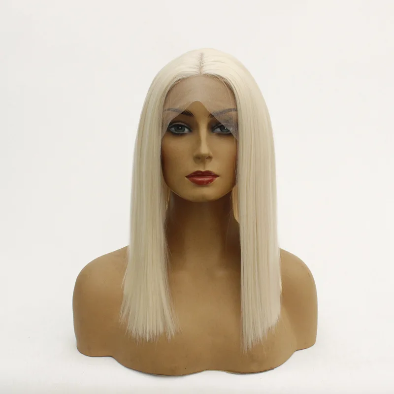 #613 Silk Straight Bob Style Lace Front Wig For Black Women Fast Express Delivery