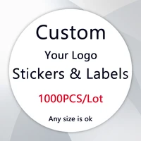 1000 pcs custom stickers customize logo label sticker thank you personalized stickers packaging labels design your own sticker