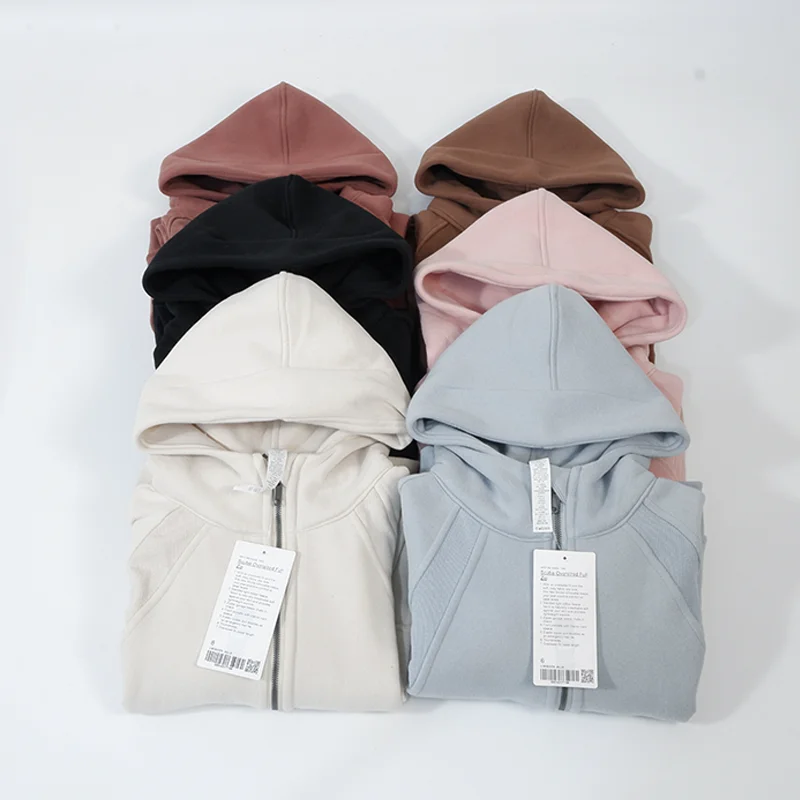 Winter Oversized Cropped Hoodies Relaxed Fit Sweatshirt Waist Length Sweater Yoga Wear for Women