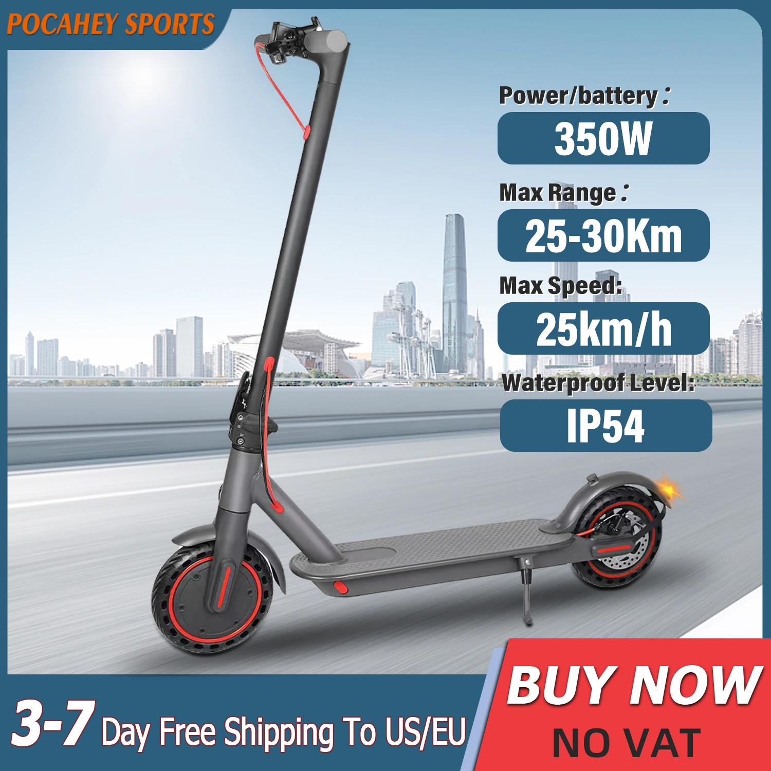 

8.5" Foldable Electric Scooter 350W Motor Up To 15-25 KM/H Speed 36V 10AH Battery 25-30KM Range E Kick Scooters Adults Commute