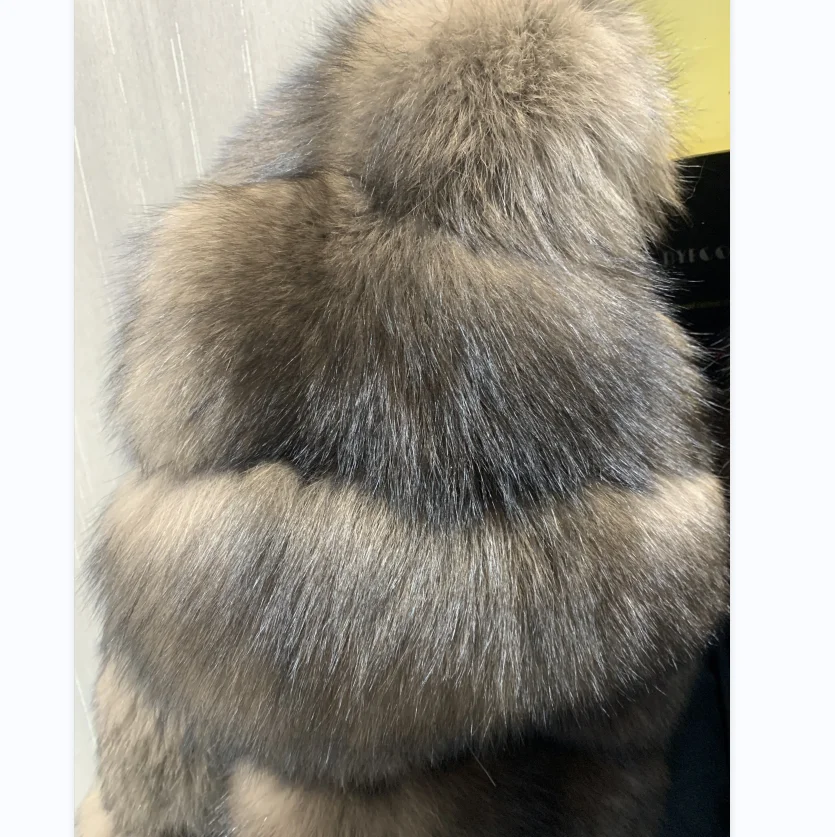 2021 Real Fox fur coat women Vest Detachable Transform removable Fashion Luxury Thick Warm Coat Jacket Solid Fur images - 6