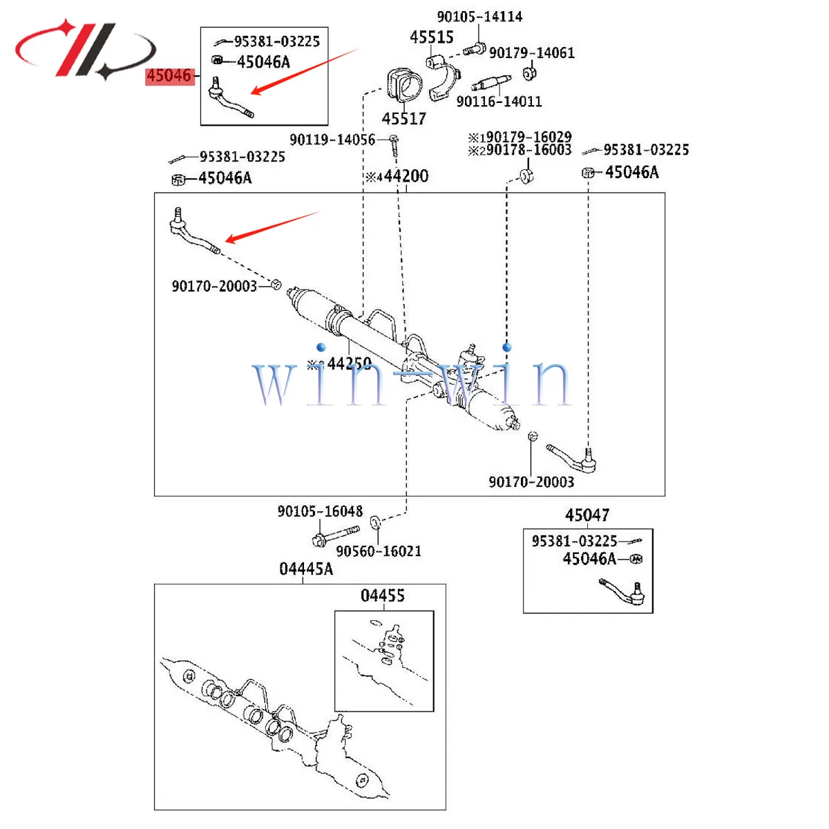 45046-39335 4504639335 для Toyota 4runner 1995-2002 LAND CRUISER 90 1999-2008 высококачественный задний галстук
