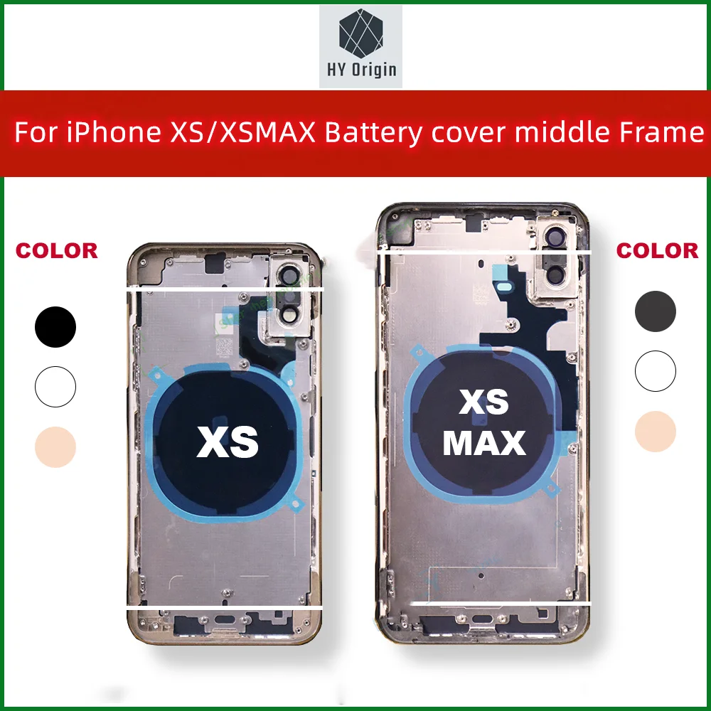 10 шт. для iPhone X XS XSMAX XR 11 Pro Max 12 PRO MAX 13 задняя крышка аккумулятора средняя рамка чехол