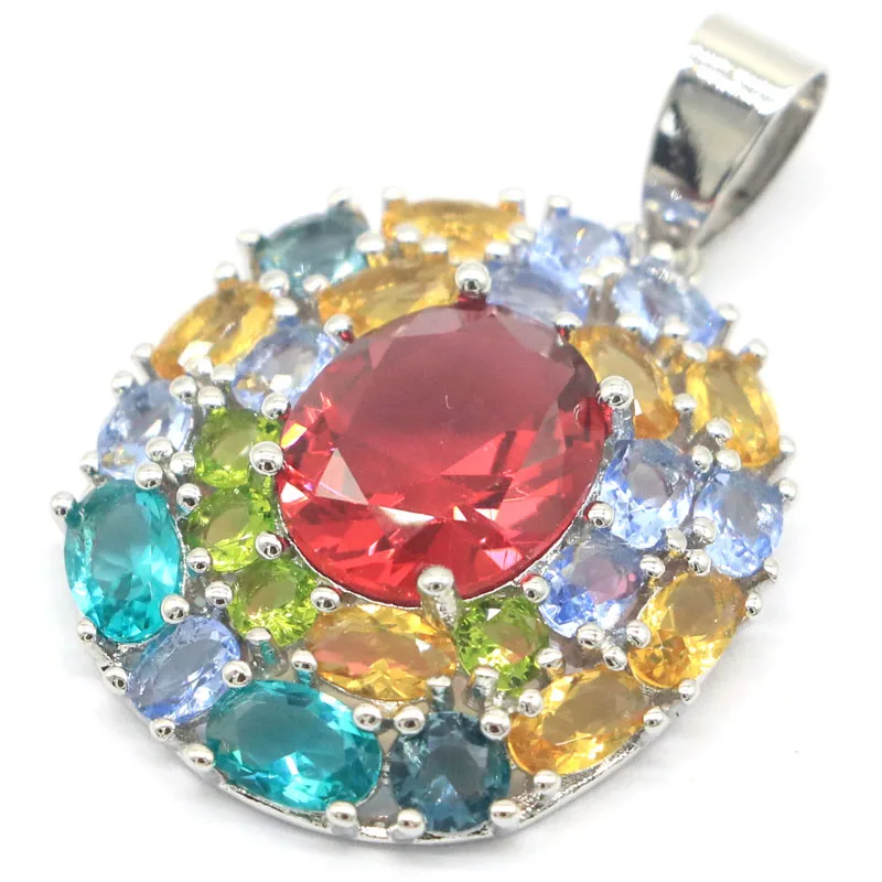 Разноцветный гранат аквамарин цитрин перидот танзанит швейцарский синий топаз