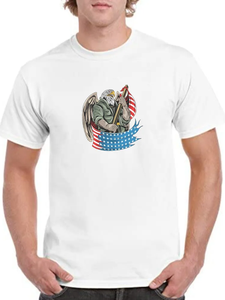 

American Eagle Shirt for Men Women White Short Sleeve Shirts DIY Your Own Personalized Text T-Shirt