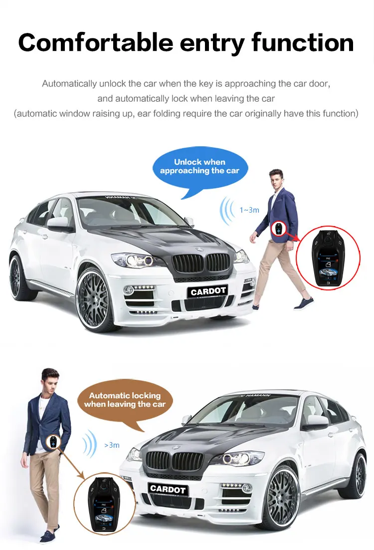 CARDOT LCD ключ версия Универсальный умный дистанционный Автомобильный для BMW Benz Audi
