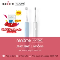 nandme electric toothbrush ultrasonic nx7000 ipx7 waterproof smart toothbrush 365 days strong endurance 5x cleaning mode