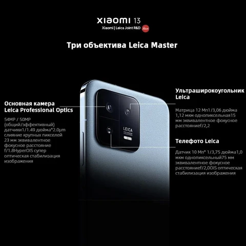 Xiaomi Mi 13 Snapdragon 8 Gen 2 120HZ OLED экран 50 MP камера Leica 67 Вт суперзарядное устройство 4500 мАч IP68 MIUI 14