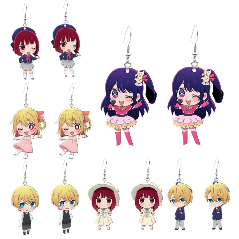 

Oshi No Ko Earrings Arcylic Cartoon Ai Hoshino Ruby Hoshino Kana Arima Dangle Earings Jewelry Accessories For Girls Gifts