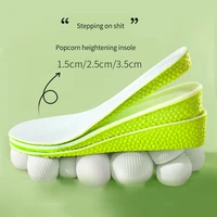 height increase insole boost insoles green memory foam shoe sole pad breathable comfortable for men women feet care 1 5 3 5cm