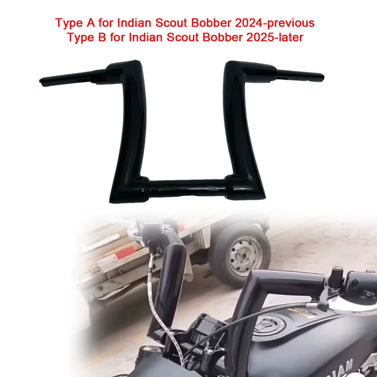 

Мотоциклетный 2-дюймовый руль на заказ для Indian Scout Bobber