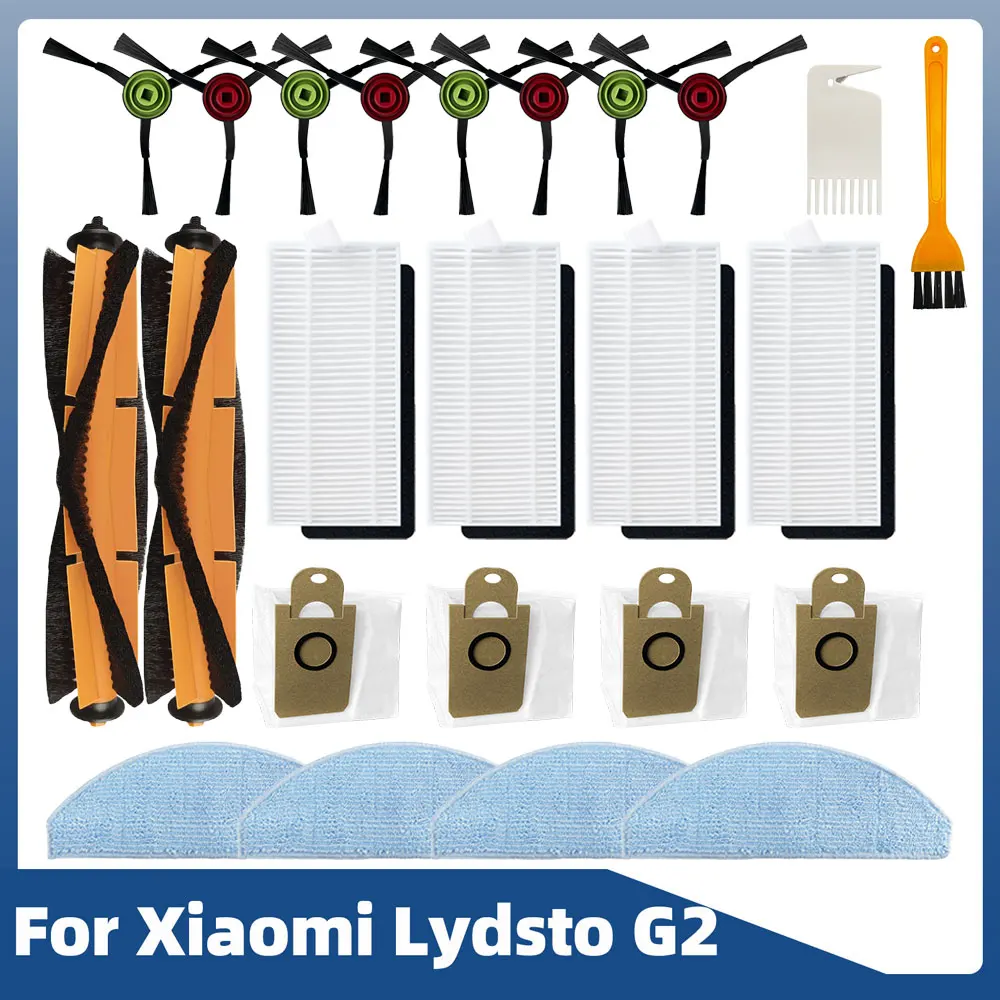 

Replacement For Xiaomi Lydsto G2 Robot Vacuum Cleaner Spare Parts Main Brush Side Brush Hepa Filter Mop Rag Dust Bag