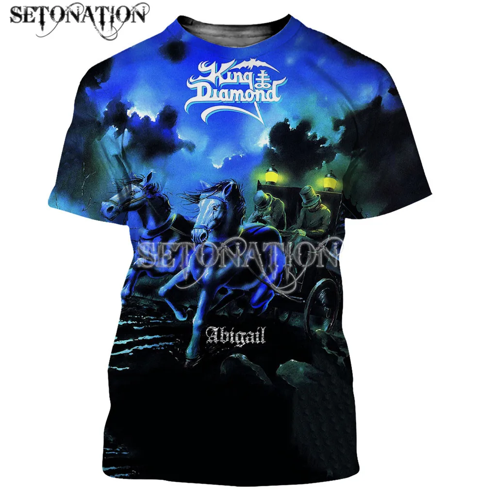 

Vintage 80's KING DIAMOND men /women fashion cool 3D printed t-shirts Harajuku style tshirt streetwear summer tops