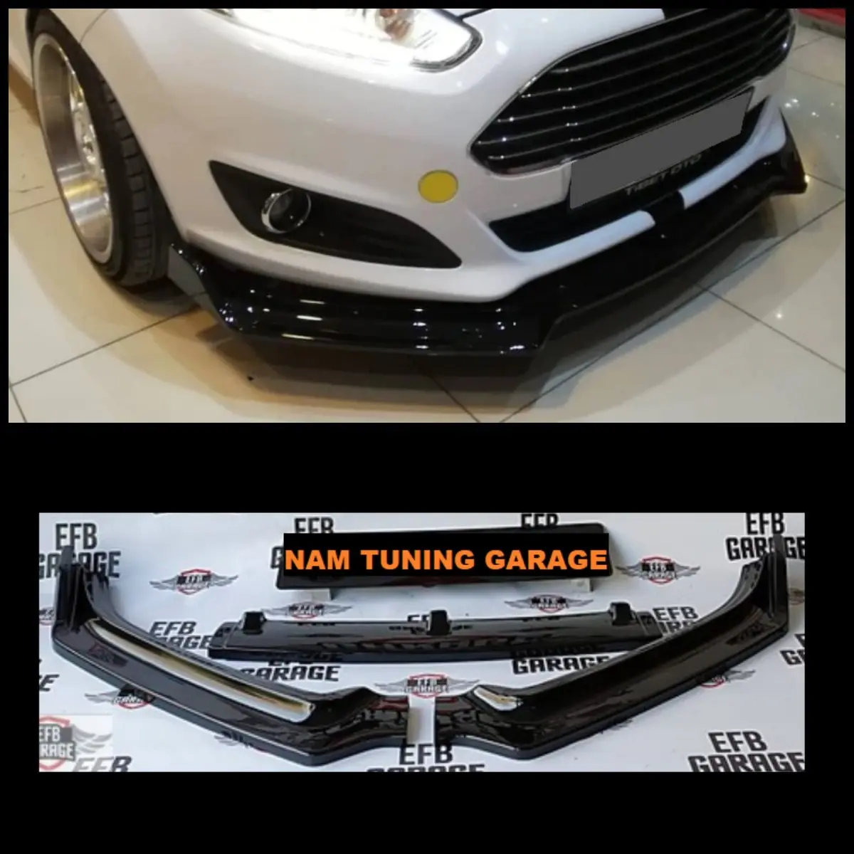 Передний бампер для Ford Fiesta комплект губ спойлер разветвитель диффузор 3 шт.