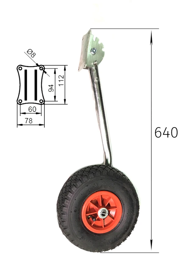 Колёса транцевые перекидные &quotЁжик&quot (для лодок НДНД) оцинковка - купить по