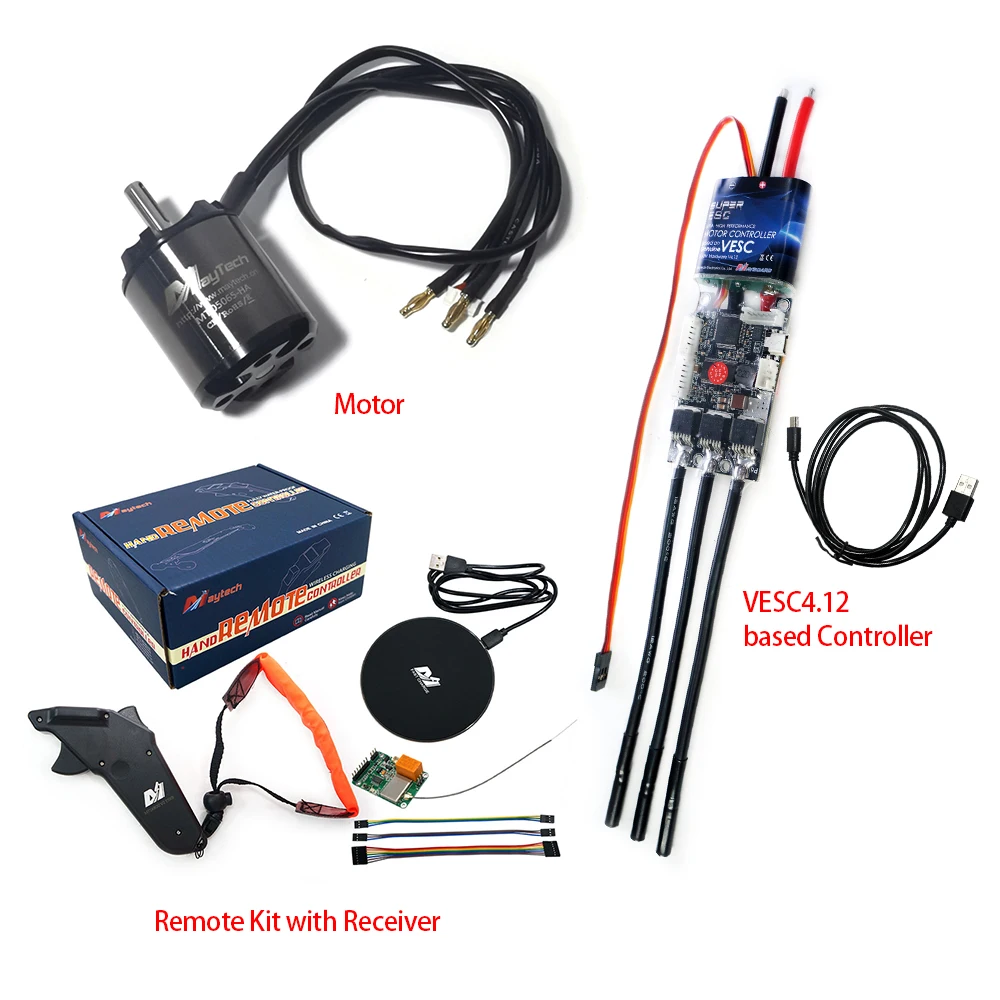 Регулируемый Электрический двигатель BLDC 5065 кВт + VESC 50 А на базе пульта ДУ V4.12 + 2005WF может отображать напряжение скорости