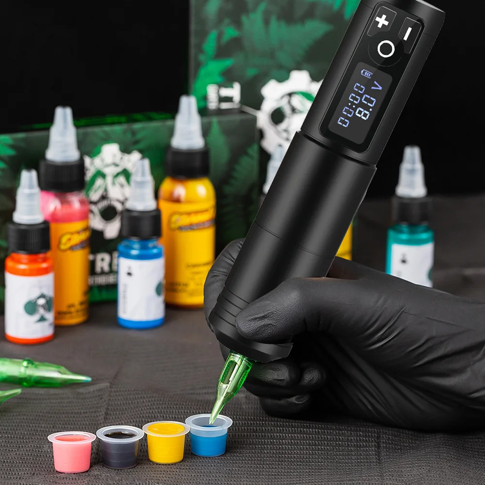 

Professional Wireless Tattoo Pen 1950mAh Lithium Battery Tattoo Pen LCD Liquid Crystal Display Pen Tattoo Motor Tattoo Tool