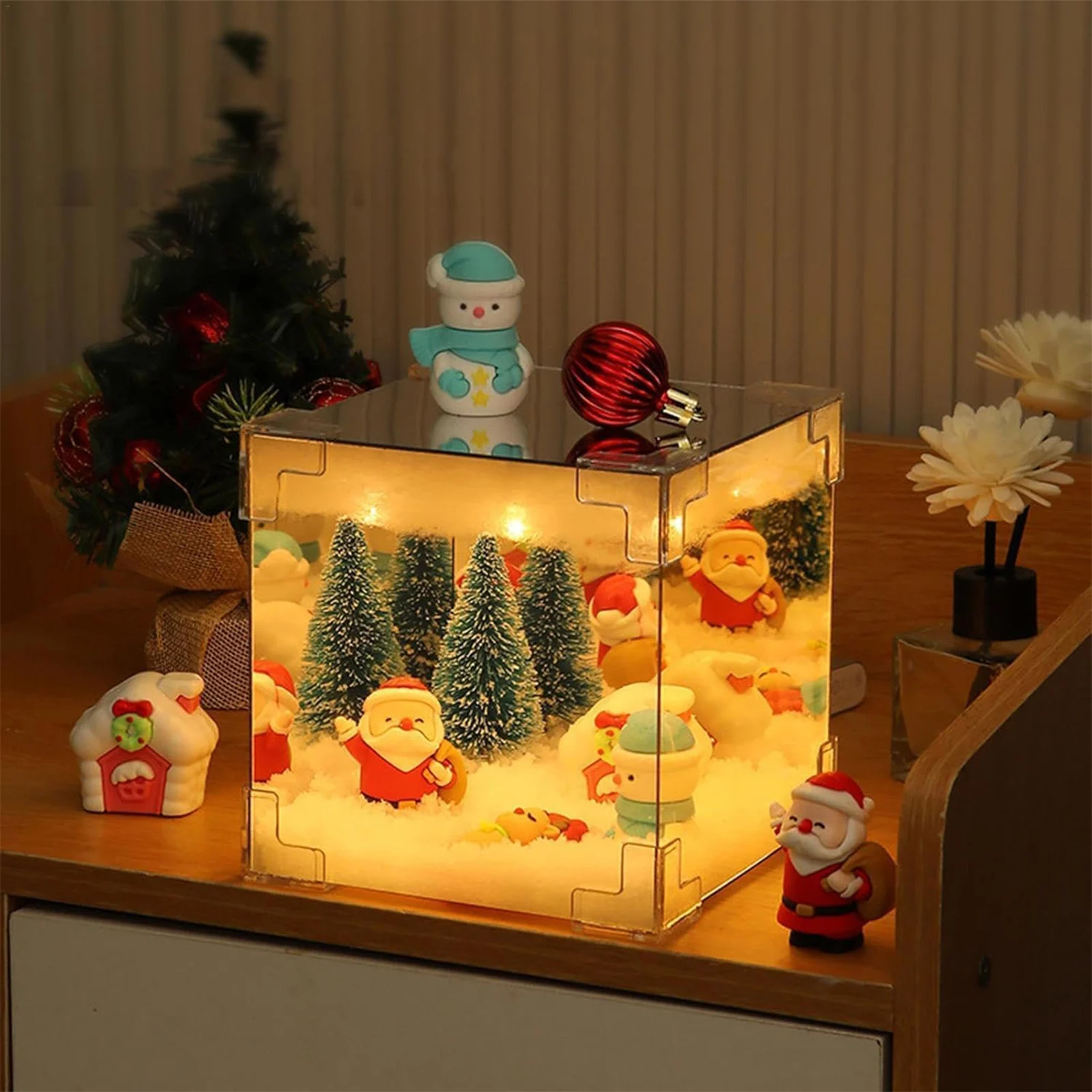 СДЕЛАЙ сам набор ламп Santa Cube декор рождественского ночника