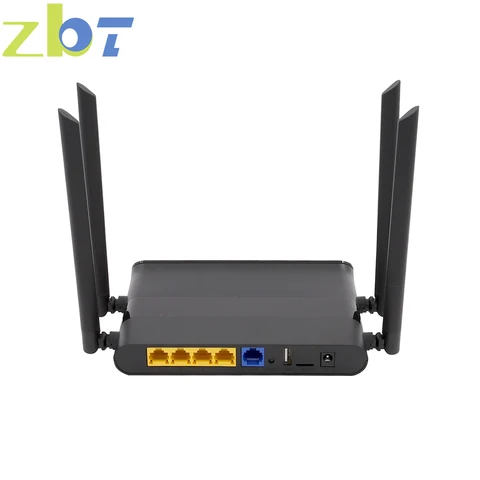 ZBT 1200 Мбит/с двухдиапазонный Wi-Fi роутер Openwrt брандмауэр 800 МГц 4 1000 м LAN беспроводная точка доступа с высоким коэффициентом усиления 4*5 дБи антенна для дома и офиса