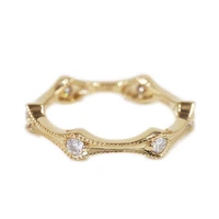 Tianyu Gems 2mm Moissanite Diamond Wedding Band for Women Eternity Rings 10k/14k/18k Yellow Gold Engagement Finger Ring Jewelry