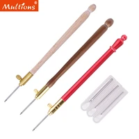 1pc embroidery punch needle with 3pcs needles punch pen embroidery cross stitch craft kit crochet hook for diy sewing knitting