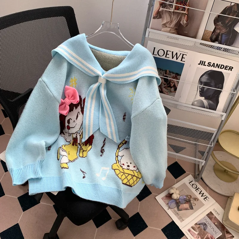 Пуловер Catoon Свободная Стильная Осенне-зимняя Верхняя Одежда Для Ленивых Женщин