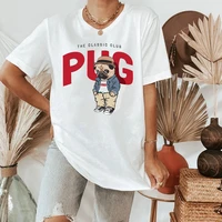 pug t shirts fashion womens tops personality print student short sleeve black white tees casual ladies oversized t shirts s 5xl
