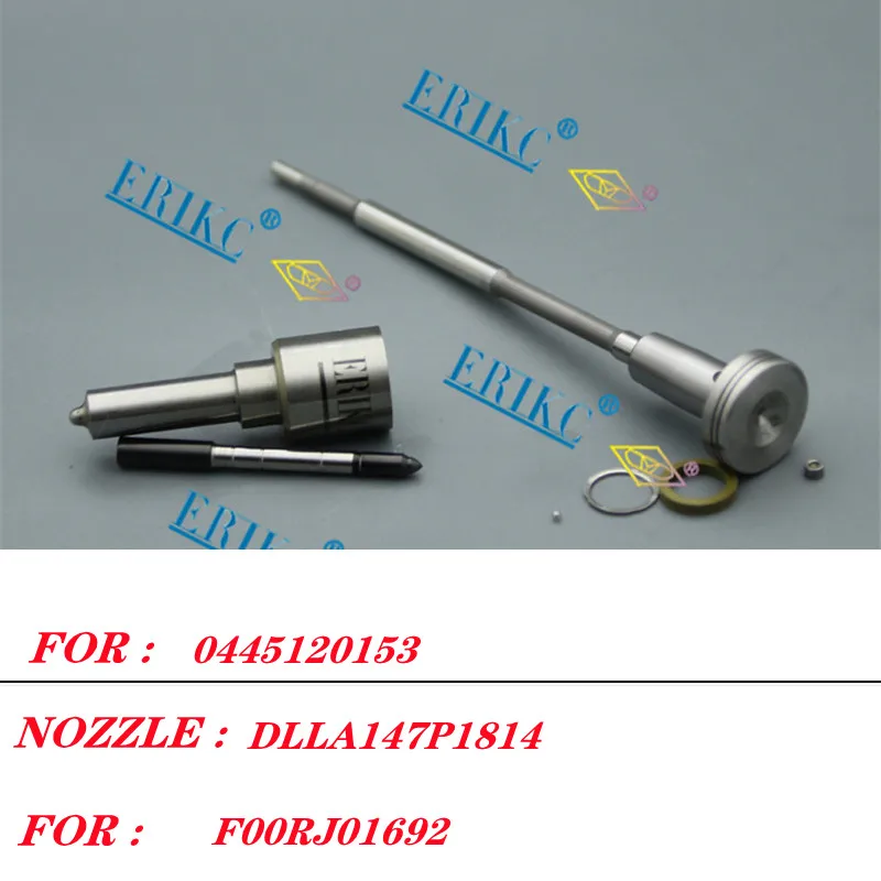 

ERIKC 0445120153 Nozzle DLLA147P1814 Control Valve F00RJ01692 Fuel Injector Spare Parts Repair Kit CR For 0 445 120 153