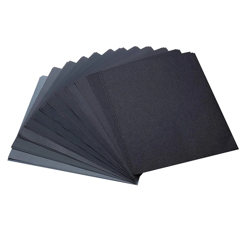 

5PCS Waterproof Silicon Carbide Sandpaper Sheet 9" x 11" 60 80 150 400 1000 2000 Grit Wet Dry Abrasive Sanding Polishing Paper