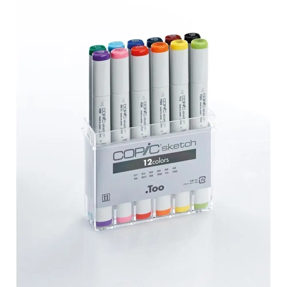 Набор маркеров на спиртовой основе Copic Sketch основные цвета 12 цветов - купить по