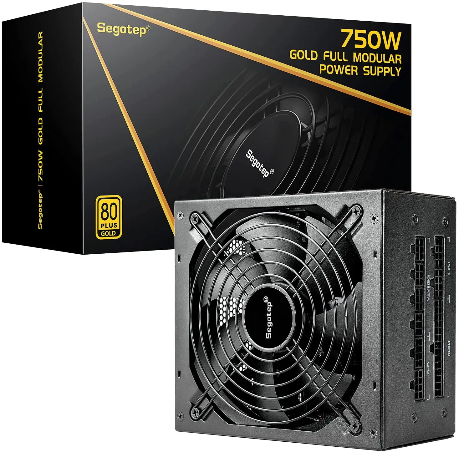 

Аутентичный полностью модульный игровой блок питания Segotep 750 Вт 80 plus Золотой сертифицированный блок питания с бесшумным вентилятором 140 мм