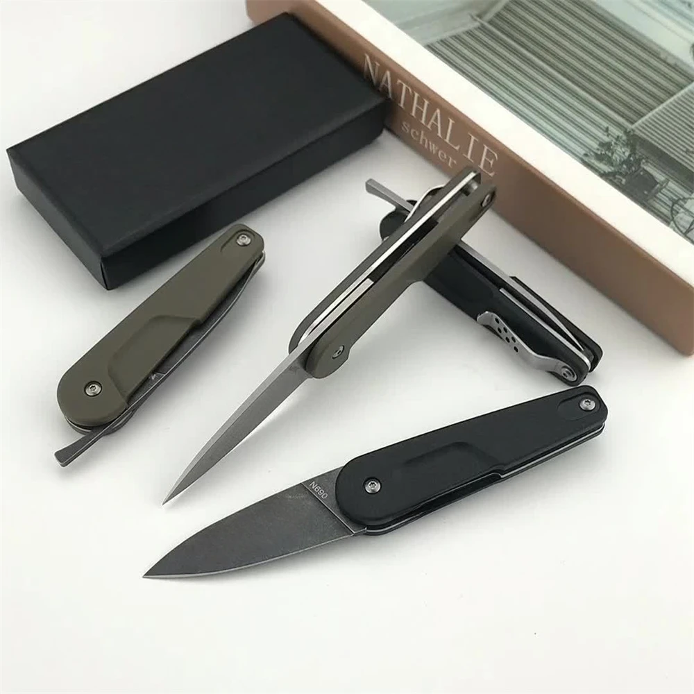 Extrema R BDØ Компактный складной нож для повседневного ношения D2 Stonewashed Blade G10 Ручка