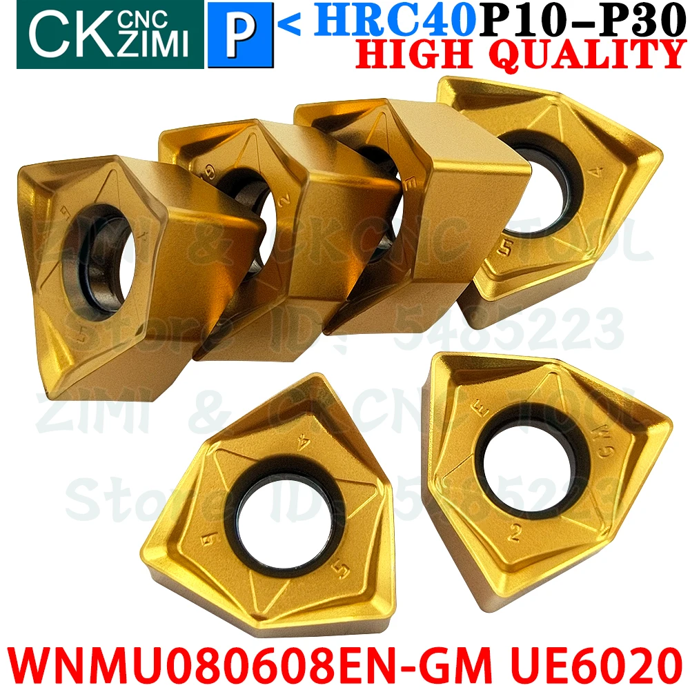 

WNMU080608EN-GM UE6020 WNMU 080608 EN-GM Carbide Inserts fast feed Milling Inserts CNC Indexable Heavy Face Cutting Milling Tool