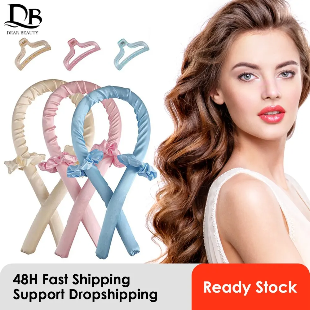 

Heatless Curling Rod Headband No Heat Hair Curlers Ribbon Hair Rollers Sleeping Soft Curl Bar Wave Formers DIY Hair Styling Tool