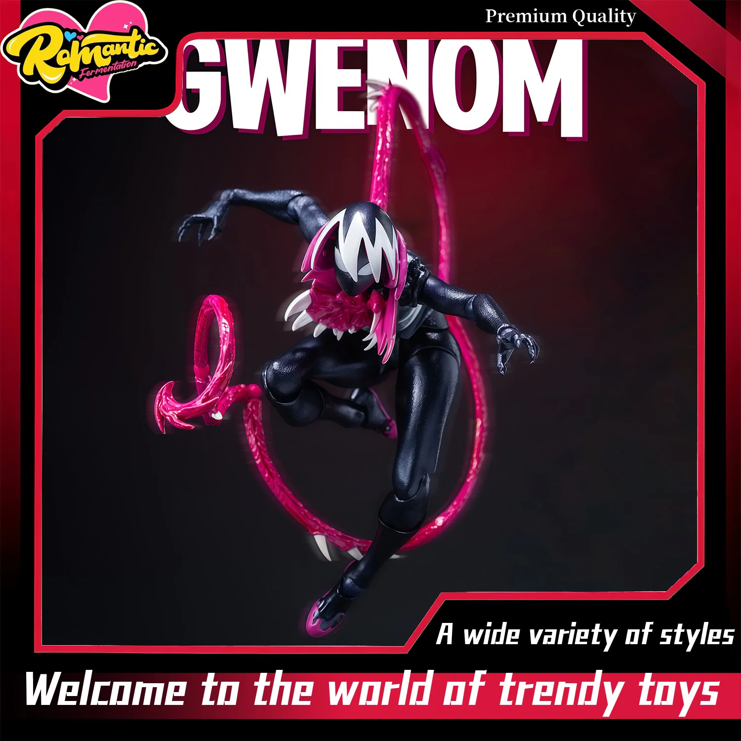 Фото Фигурка Venom Gwen Anime GK, модная игрушка, статуэтка, сувенир, украшение для стола, подарок на день рождения, популярный товар №1