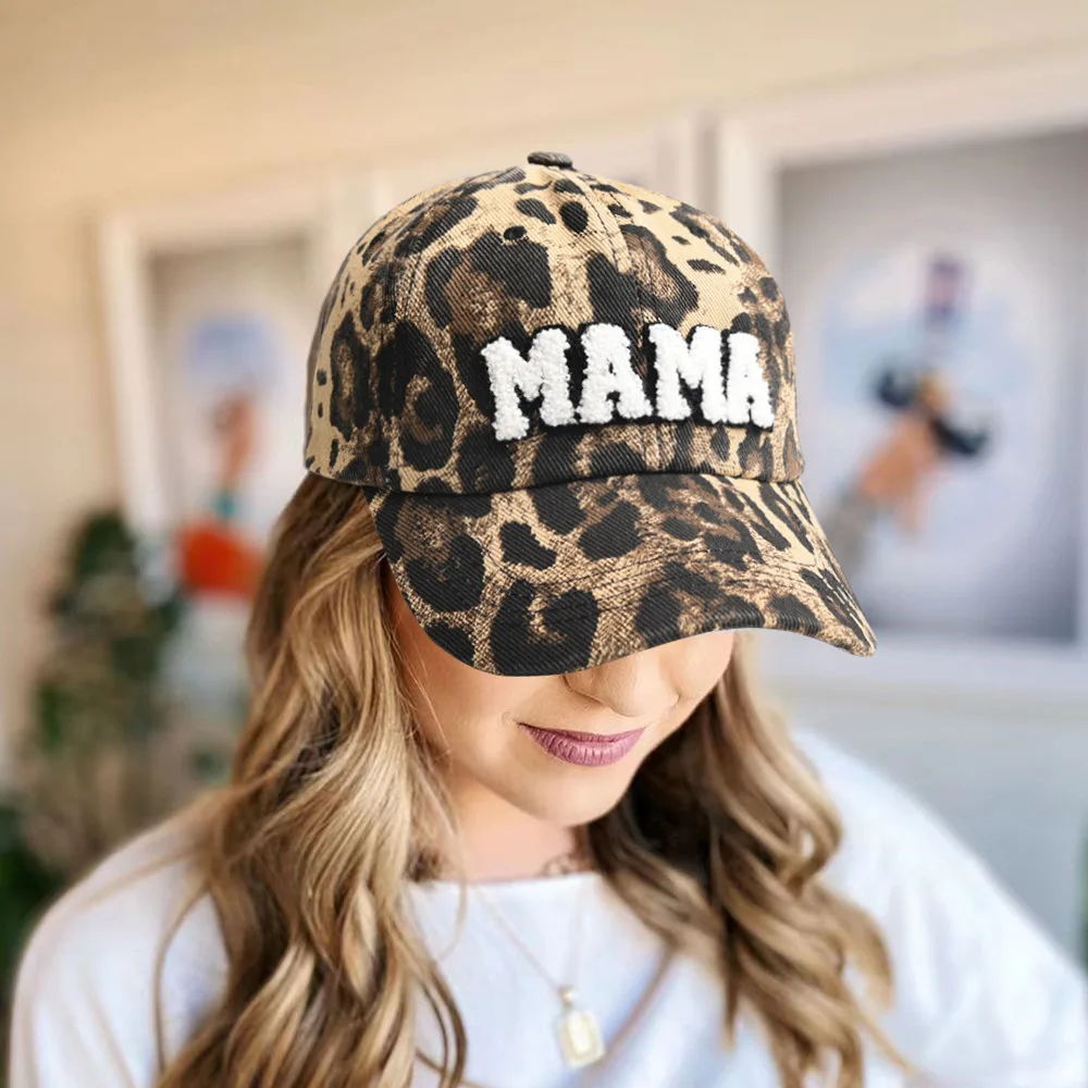 

Girlymax Baby Girls Mommy &Me Mama Mini Boutique Kids Solid Leopard Camo Embroidered Baseball Cap