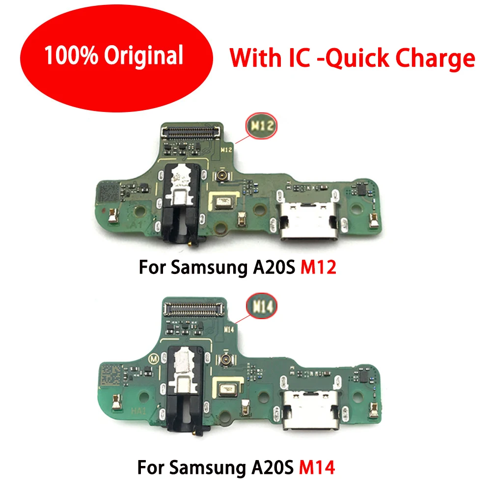 100% Original USB Charger Charging Port Dock Connector Board Flex Cable For Samsung A20S M12 M14 enlarge