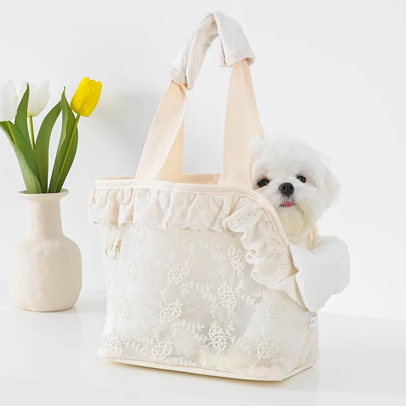 Summer Puppy Bag Portable Lace Breathable Dog Shoulder Bag Space Cat Carry Bags Chihuahua Teddy Yorkshire Terrier Bed Pets Stuff