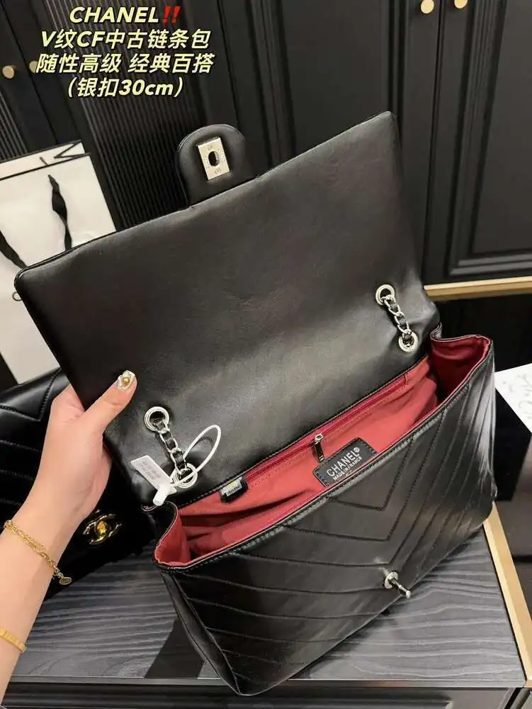 точная копия 1:1 Сумка Из ВолоВьей Кожи В Стиле Шанель 30см*21см |