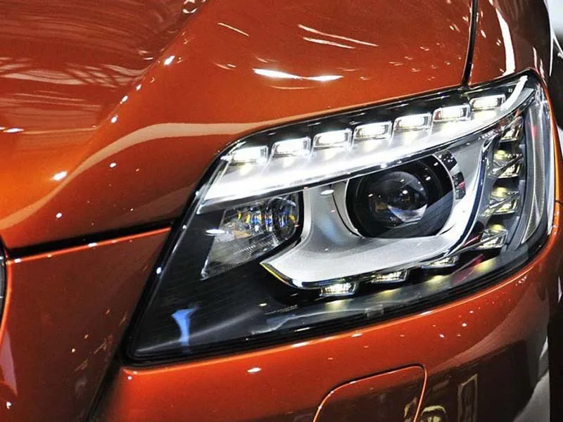 Автомобильные фары указатель поворота передняя лампа для A-udi Q7 2010-2015 DRL дневные