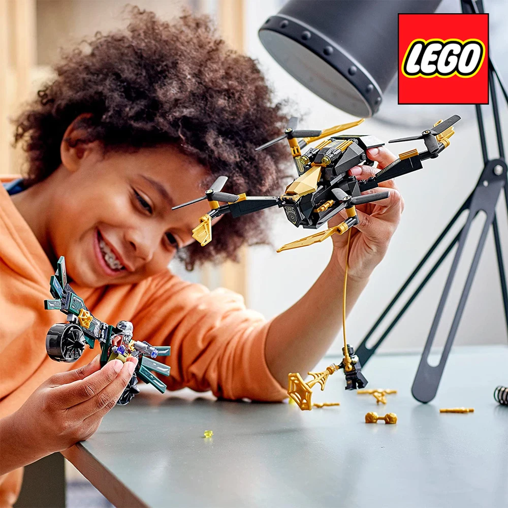 Оригинальный Дрон LEGO Marvel Человек-паук для детей Дуэль 76195 Новая игрушка подарки