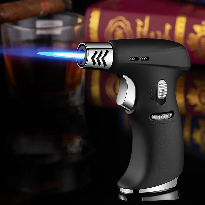 

Сигары пистолет-распылитель газовые зажигалки с бутаном аксессуары для курения надувной сварочный факел фиксированный переключатель плам...