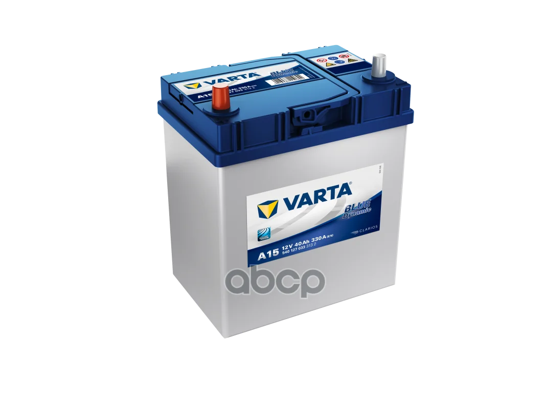 Аккумуляторная Батарея Blue Dynamic [12v 40ah 330a B00] 187x127x227mm; Полярность 1 [+/-]; Тип