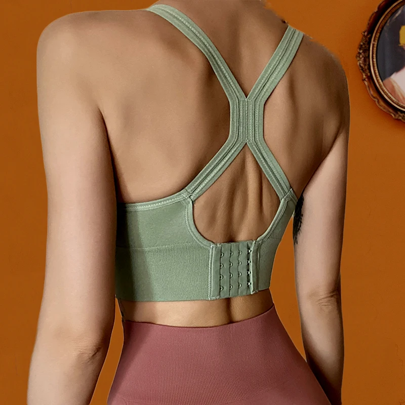 2PCS Bras for Women Underwear Sexy Sports Lingerie Seamless Cross Brassiere Tanks Tops Sleep Top Wireless Bralette Push Up Bra