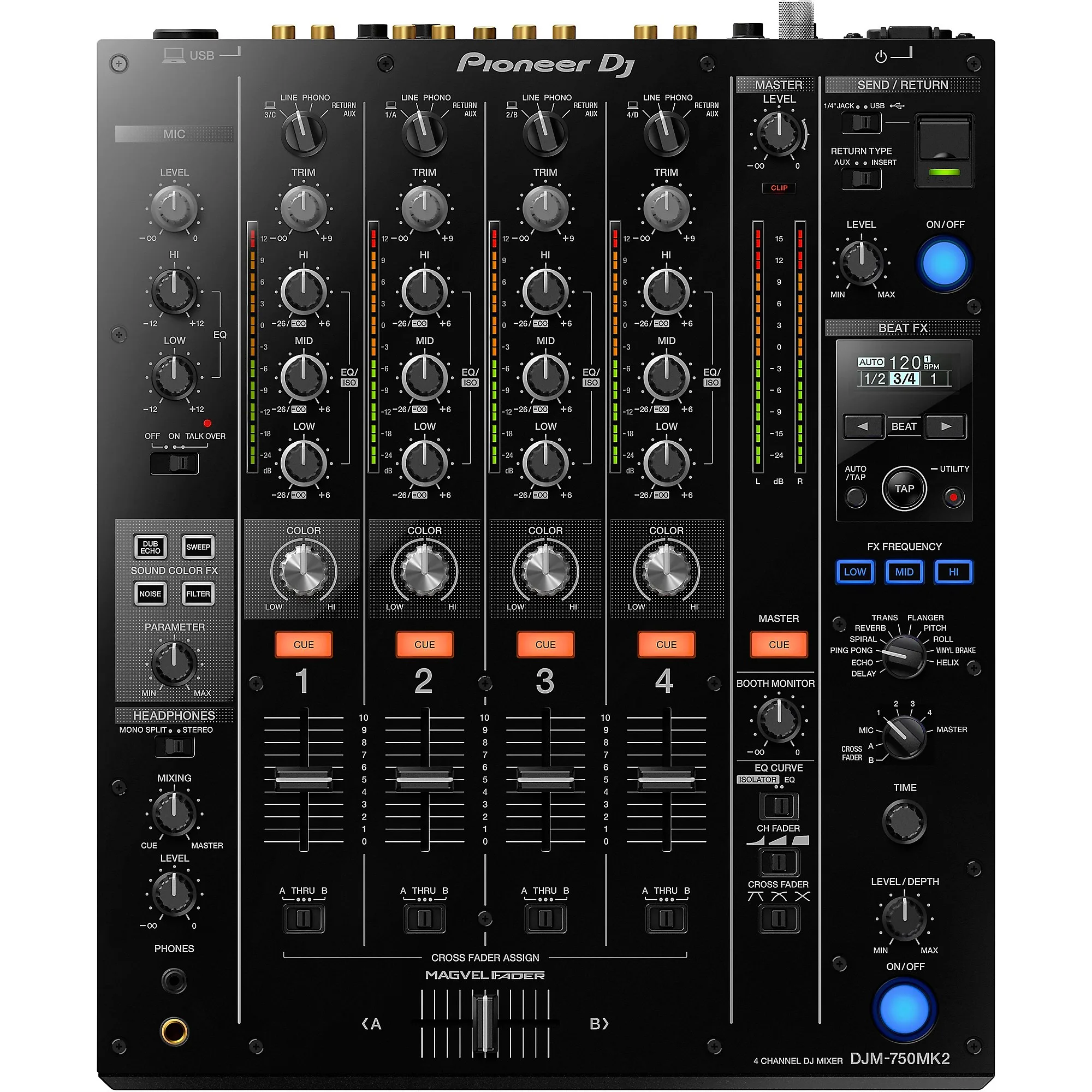 

Summer Discount Sales Pioneer DJ DJM-750MK2 4-channel DJ Mixer